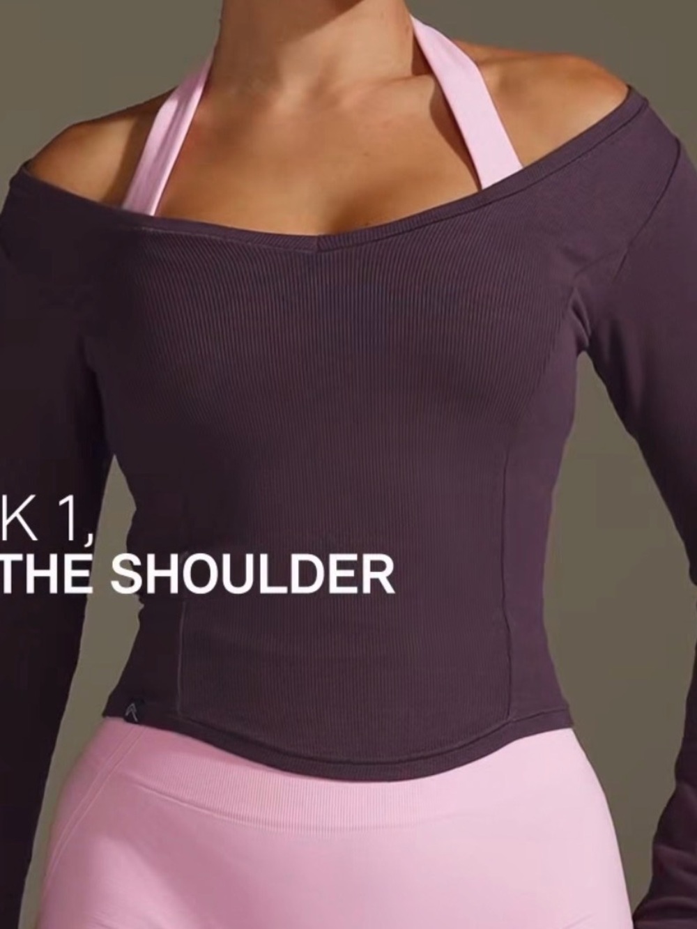 Oner active ribbed vneck